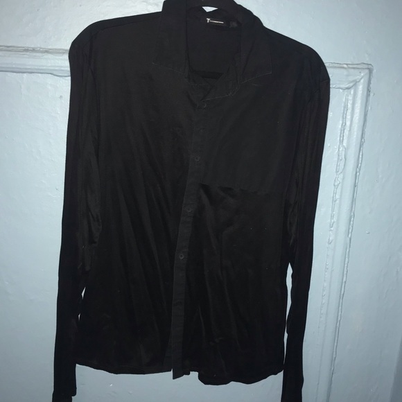 T By Alexander Wang Mixed Fabric Shirt - Picture 1 of 6